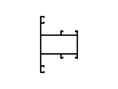 Travesaño marco PF/abrir